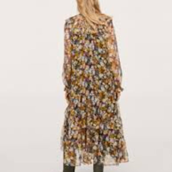 NWT Mango Maxi Dress with Black Slip - Picture 6 of 10